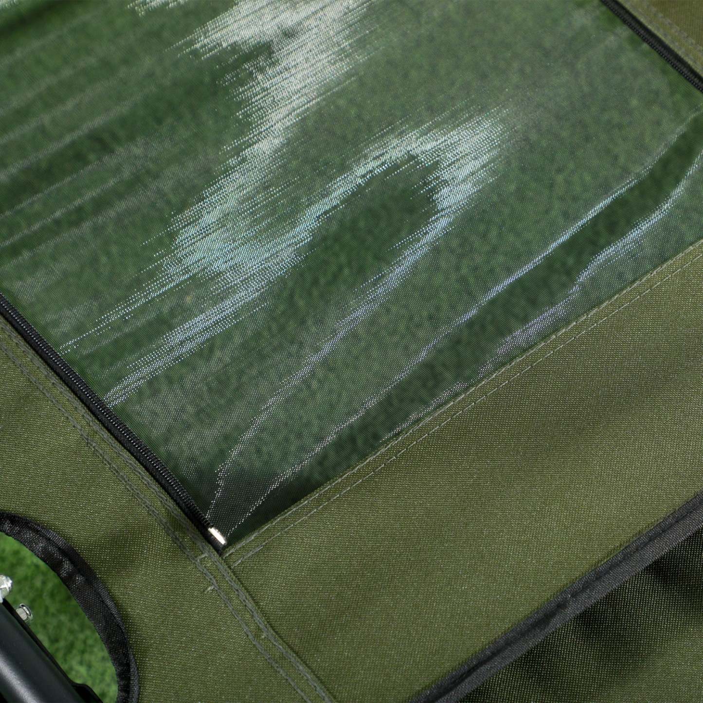 Chaise de pêche pliante Outsunny avec dossier inclinable et repose-pieds vert foncé