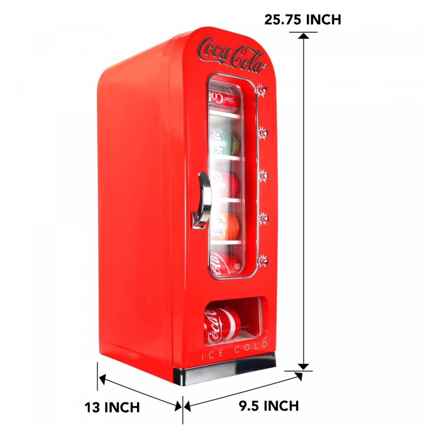 Coca-Cola Retro 10 Can Vending Compact Refrigérateur|Réfrigérateur compact rétro Coca-Cola de style distributeur automatique pour 10 cannettes