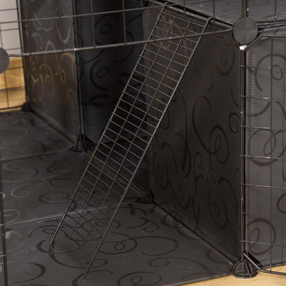 Pawhut Cage Pour Petits Animaux, Cage De Lapin Avec Porte, Parc Pour Cobaye, Clôture Pour Petit Animal Pour Lapin, Ch|Pawhut Cage Pour Petits Animaux, 56 Panneaux Cage De Lapin Pour Chiots Avec Tapis Antiderapants, Ram