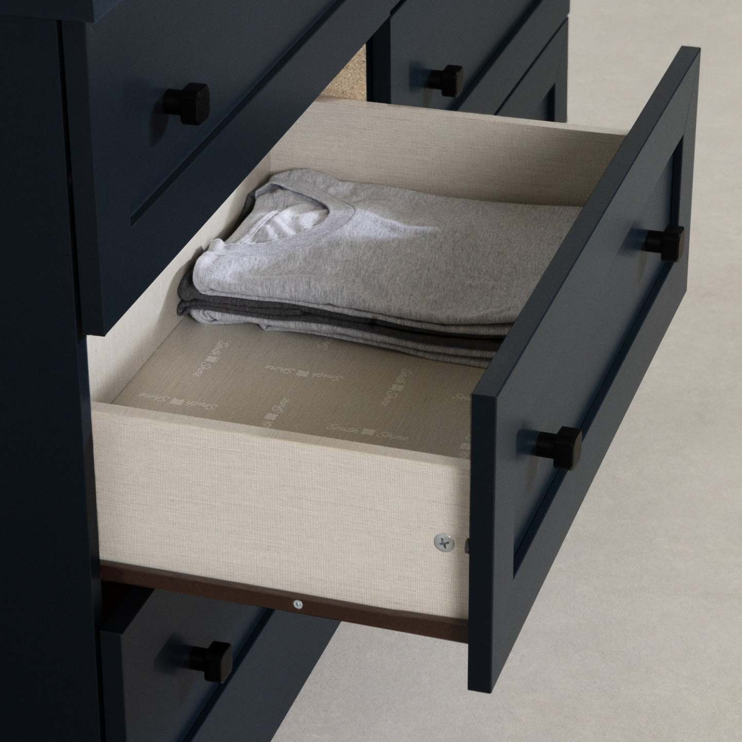 Commode Hazen 6 tiroirs - Bleu marine|Commode Hazen à 6 tiroirs - bleu marine|D83GJKKP