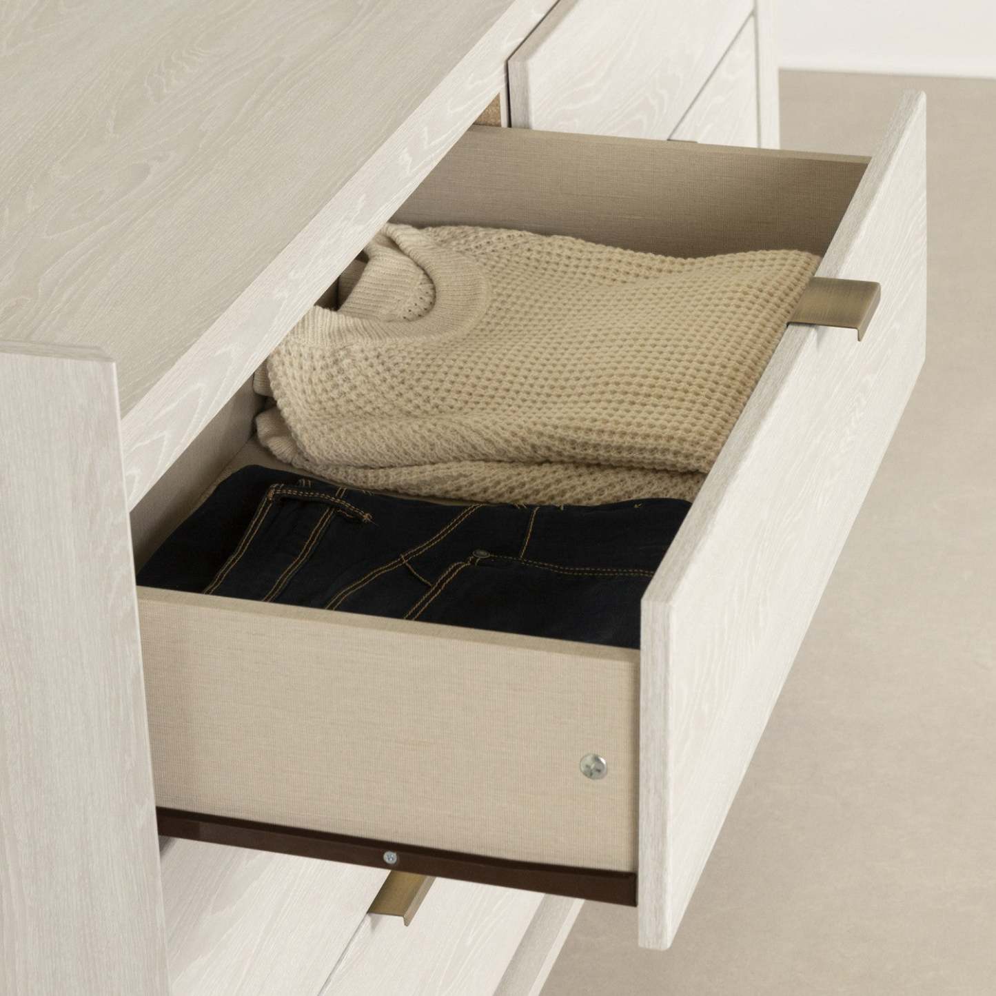 Commode à 6 tiroirs Hype - Chêne d'hiver | Commode Hype 6 Tiroirs - Chêne Hivernal