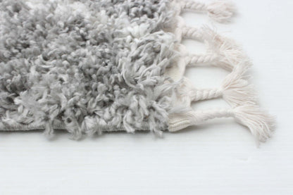 Helma Losange Gris Clair Shag 6'7 X 9'6 Area Rug|Carpette à poil long Helma Losange gris clair 6 pi 7 po x 9 pi 6 po|D86FWZ63