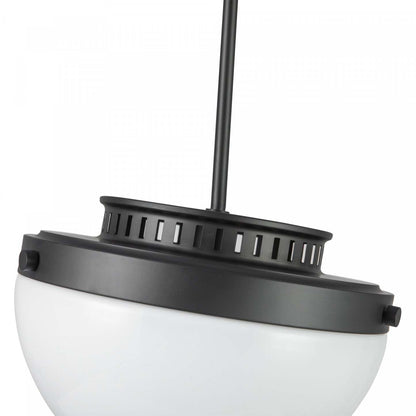 Lampe suspendue Dahlia à 1 ampoule 12, lampe noire | Suspension A 1 lampe Dahlia De 12 po, Noire