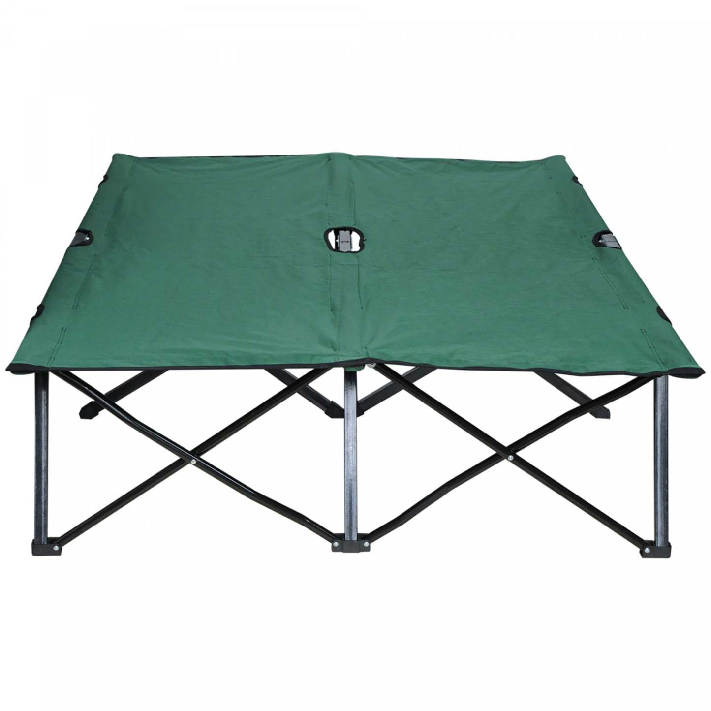Outsunny 76 Lit de camping pliable pour deux personnes avec sac de transport, vert