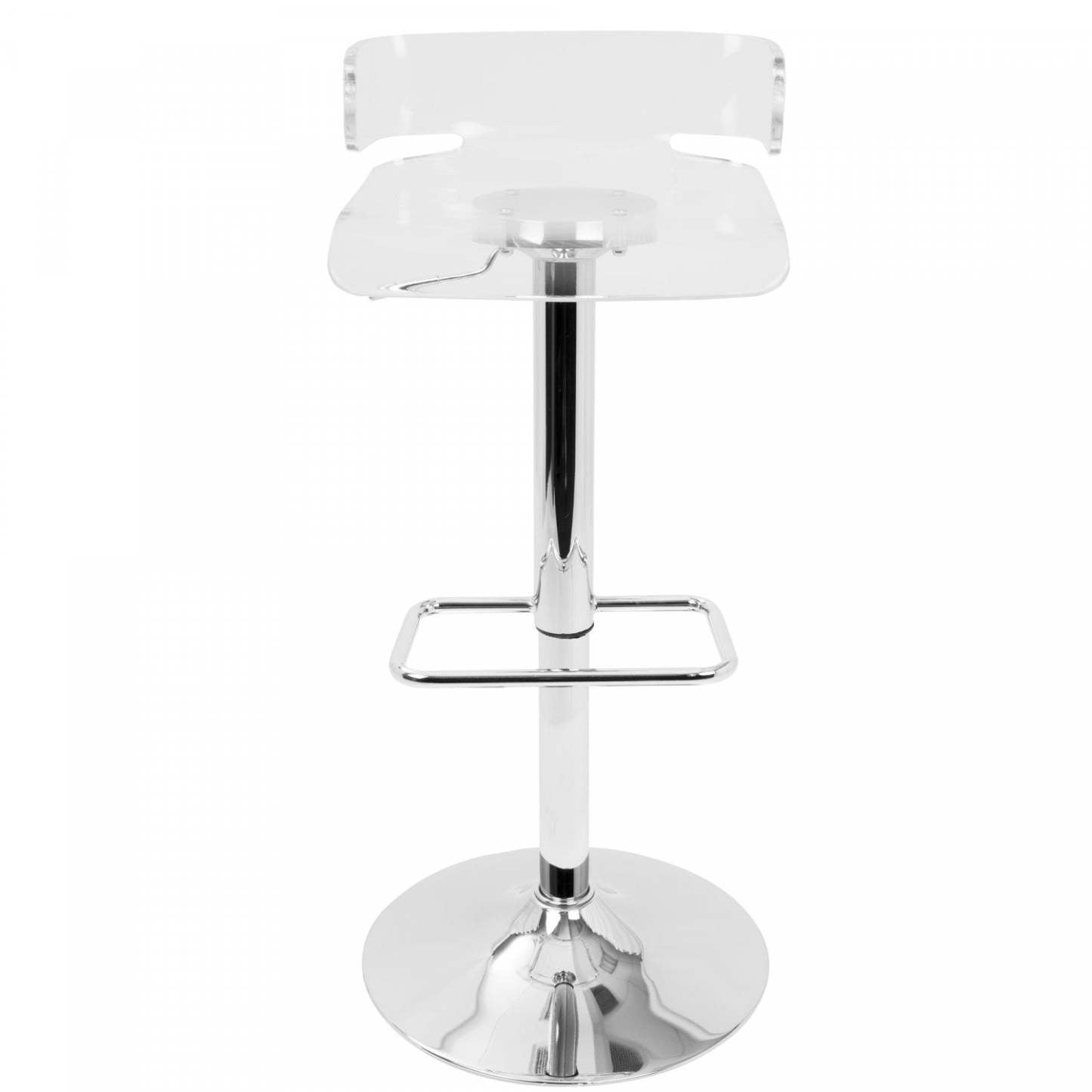 LumiSource Pride Contemporary Adjustable Barstool - Clear Acrylic|Tabouret bar réglable contemporain Pride - acrylique transparent