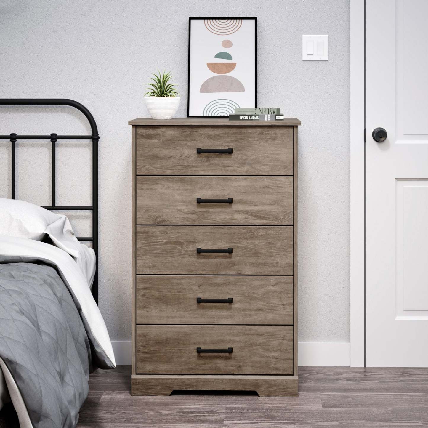 Prepac Rustic Ridge 27.5 5-Drawer Chest - Brown|Commode verticale Rustic Ridge de Prepac de 27,5 po à 5 tiroirs - brune