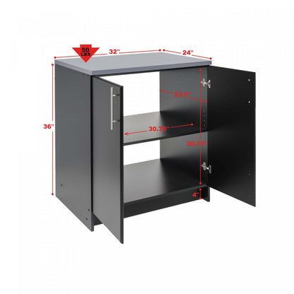 Elite 32 Base Cabinet - Noir|Armoire de plancher Elite de 32 po - noire