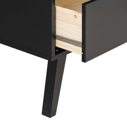 Milo 2-Drawer Nightstand - Noir|Table de nuit Milo à 2 tiroirs - noire