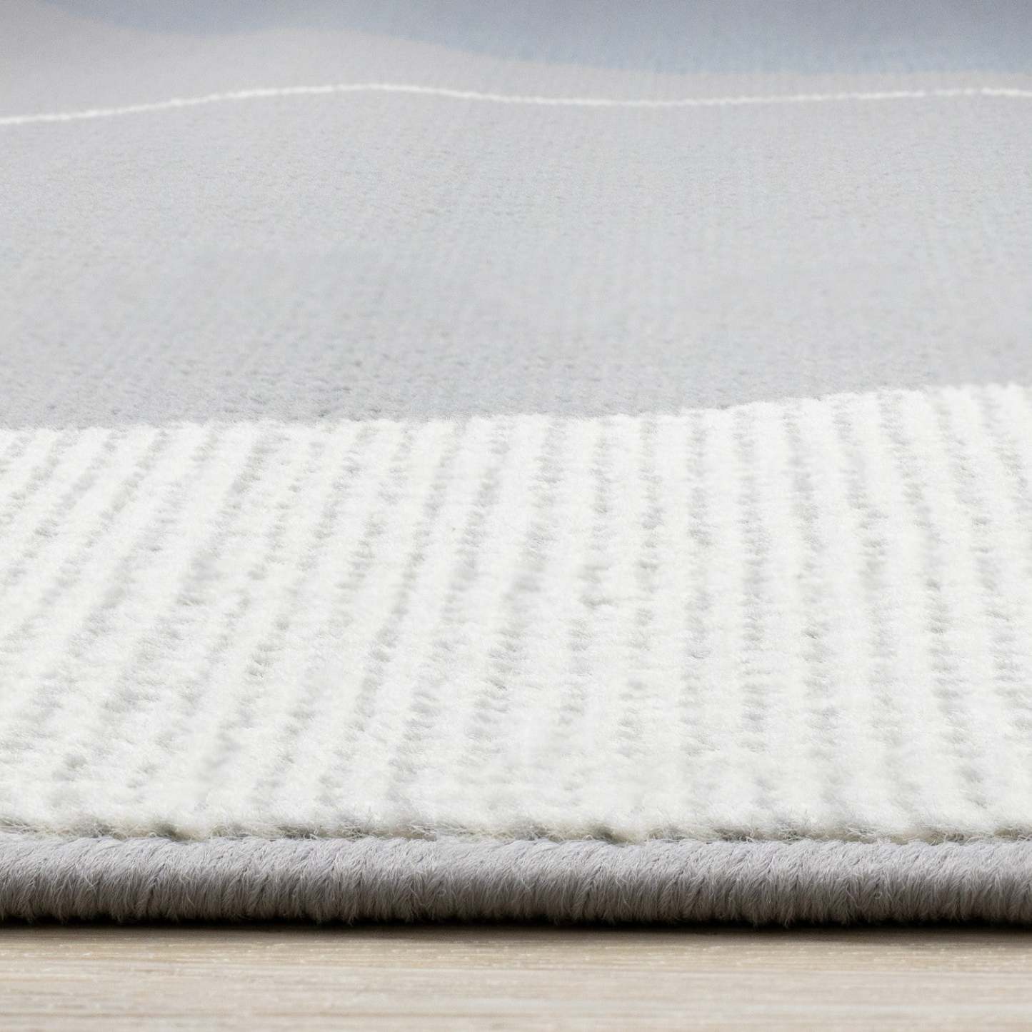 Forte Blue Grey White Half-Circles Geometric Area Rug - 5'3 x 7'5|Tapis géométrique en demi-cercles bleu, gris et blanc Forte - 5 pi 3 po x 7 pi 5 po