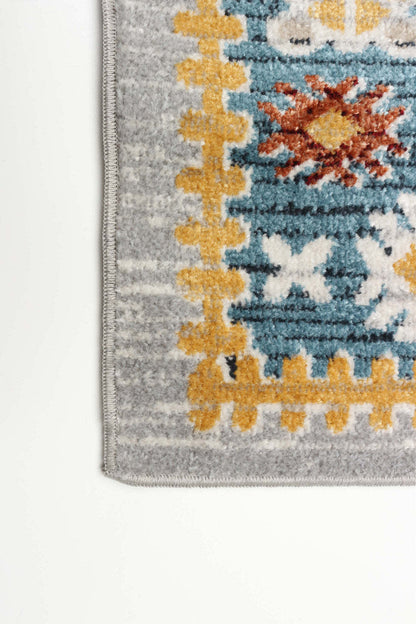 Tapis bleu gypsy lavable en machine - 3'0 x 5'0|Carpette Gypsy bleue lavable à la machine - 3 pi 0 po x 5 pi 0 po|D86FL9JP