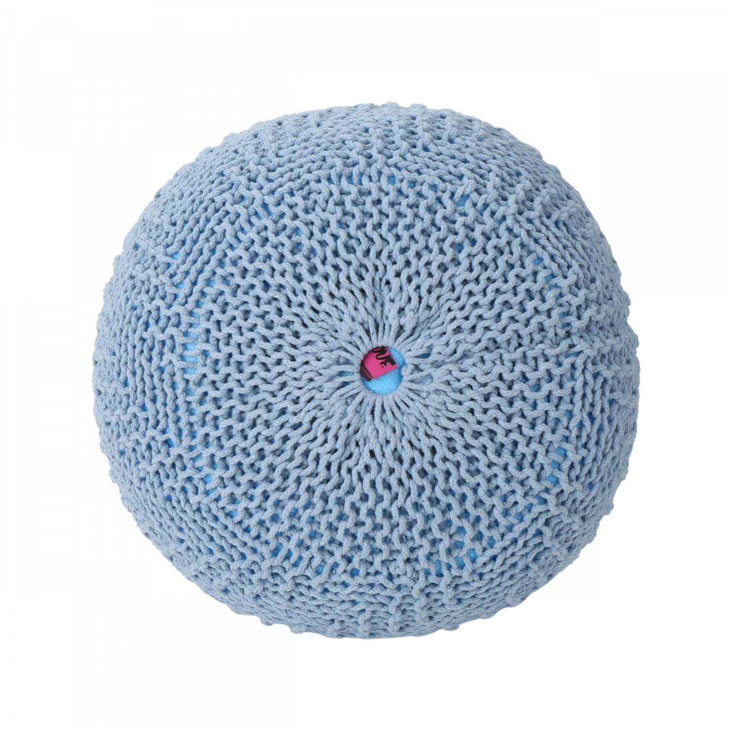 Pouf rembourré Murphy, 100 % coton - Sarcelle | Pouf Rembourré Murphy, 100 % Coton, - Couleur Bleu Sarcelle