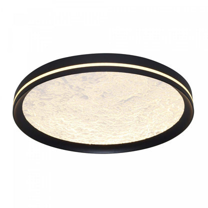 Luna Integrated Led Flush Mount 12, Black Lamp | Plafonnier Semi-encastre A Del Integrees Luna De 12 po, Noir