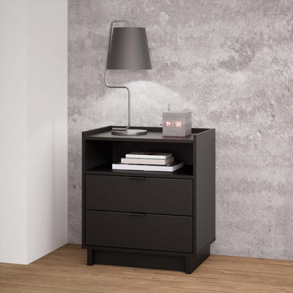 Prepac Simply Modern 23.75 2-Drawer Nightstand - Black|Table de nuit Simply Modern de Prepac de 23,75 po à 2 tiroirs - noire