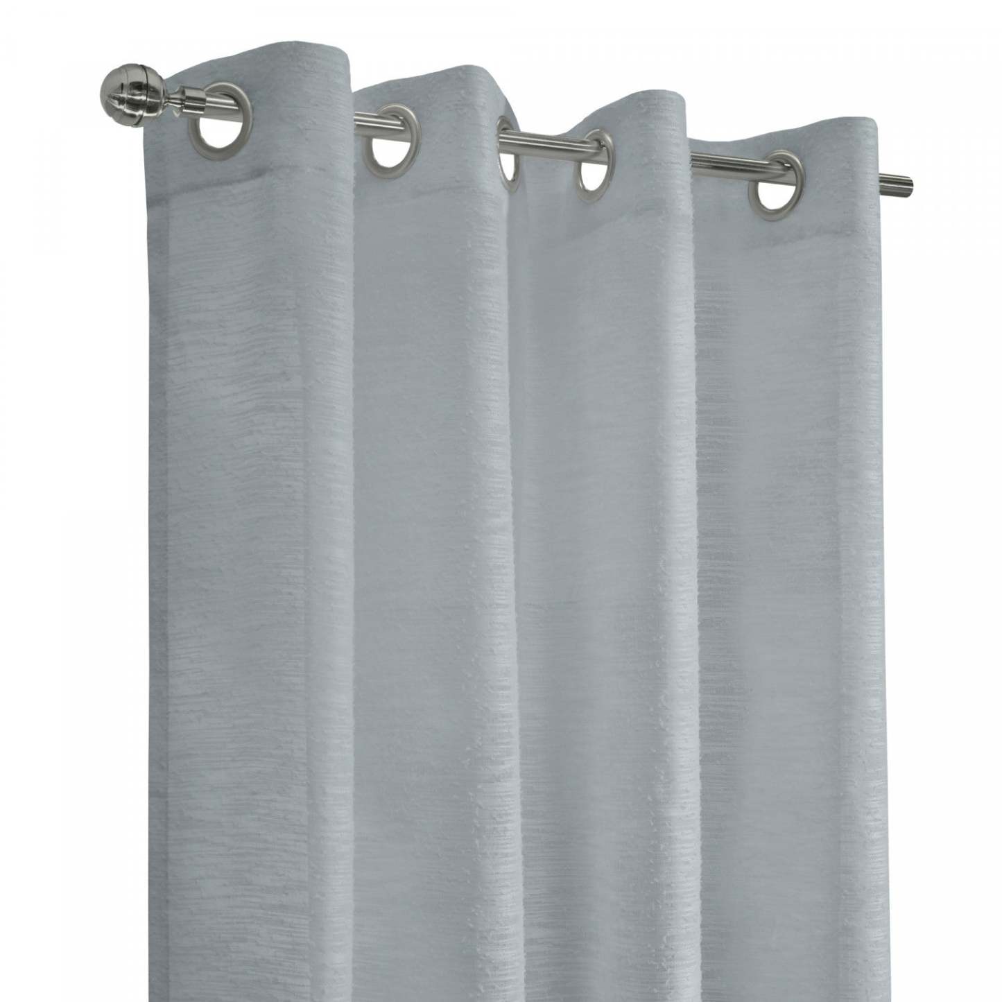 Habitat Boucle Light Grey Sheer Grommet Curtain Panel - 52 x 95|Panneau de rideau transparent à œillets Boucle gris clair d'Habitat - 52 x 95