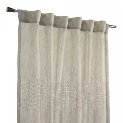 Habitat Lindsey Linen Light Filtering Back Tab Curtain Panel - 52 x 84|Panneau de rideau filtrant la lumière à passants dissimulés Lindsey apparence lin d'Habitat - 52 x 84