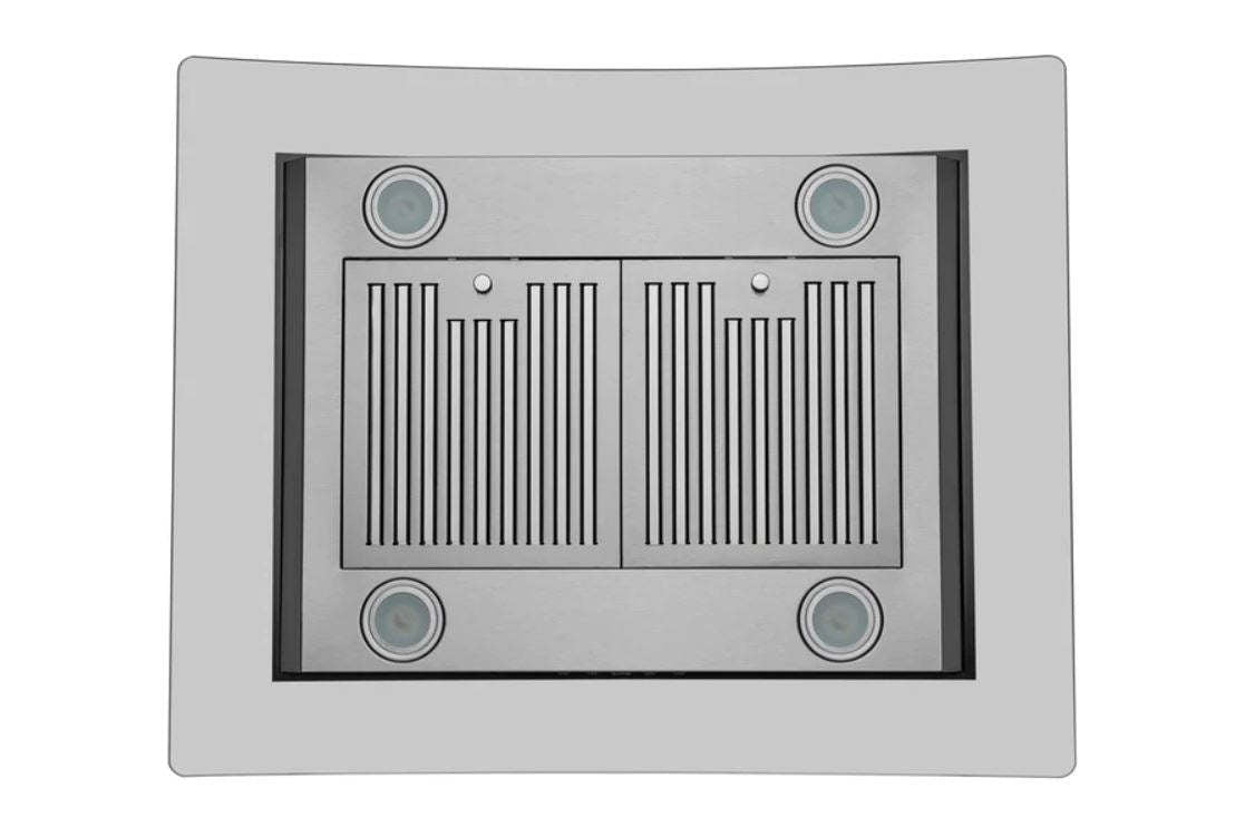 Hauslane 30 Glass Canopy Island Range Hood - IS-200SS-30|Hotte de cuisinière pour îlot Hauslane de 30 po de style auvent en verre - IS-200SS-30