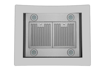 Hauslane 30 Glass Canopy Island Range Hood - IS-200SS-30|Hotte de cuisinière pour îlot Hauslane de 30 po de style auvent en verre - IS-200SS-30