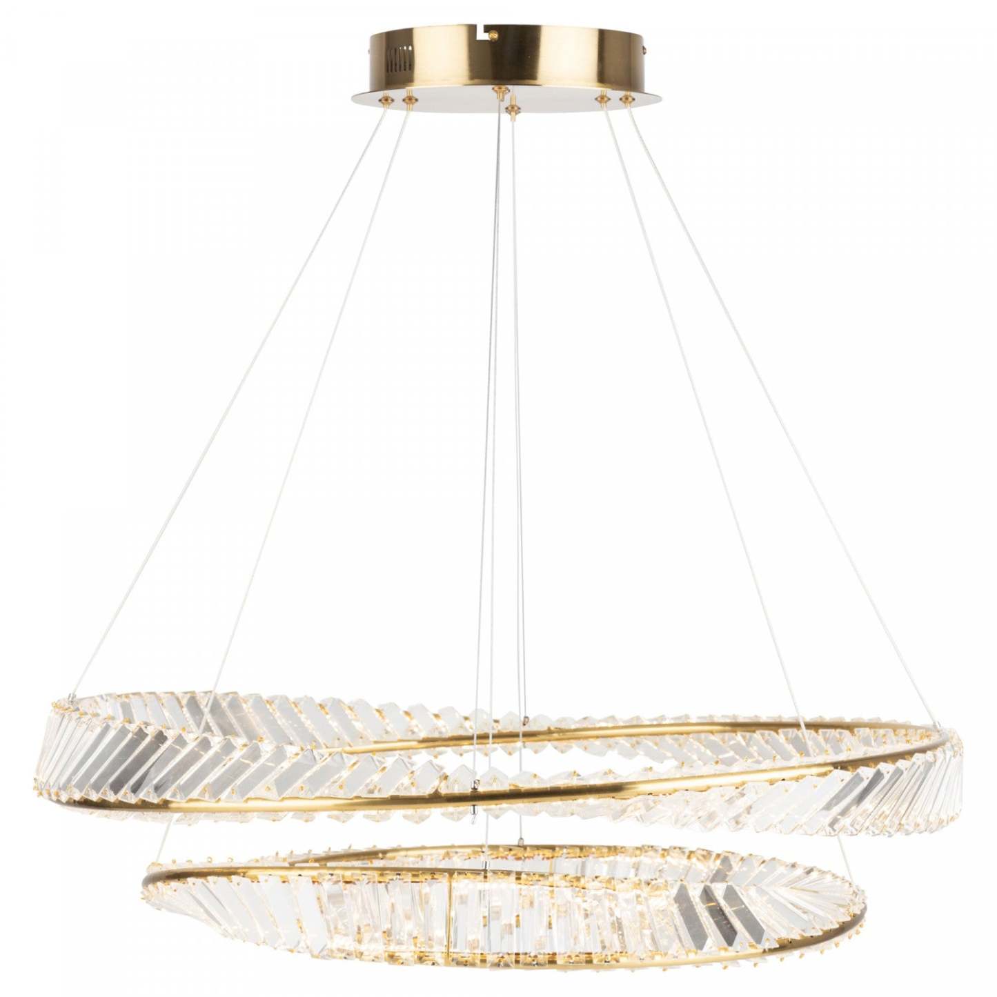Stella 65 W LED Brushed Brass Chandelier|Lustre Stella laiton brossé à DEL de 65 W|D06HHFZ0