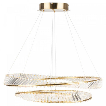 Stella 65 W LED Brushed Brass Chandelier|Lustre Stella laiton brossé à DEL de 65 W|D06HHFZ0
