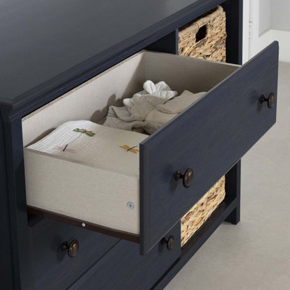 Cotton Candy 3-drawer Dresser With Storage Baskets - Blueberry | Cotton Candy Commode 3 Tiroirs Avec Paniers De Rangement - Myrtille