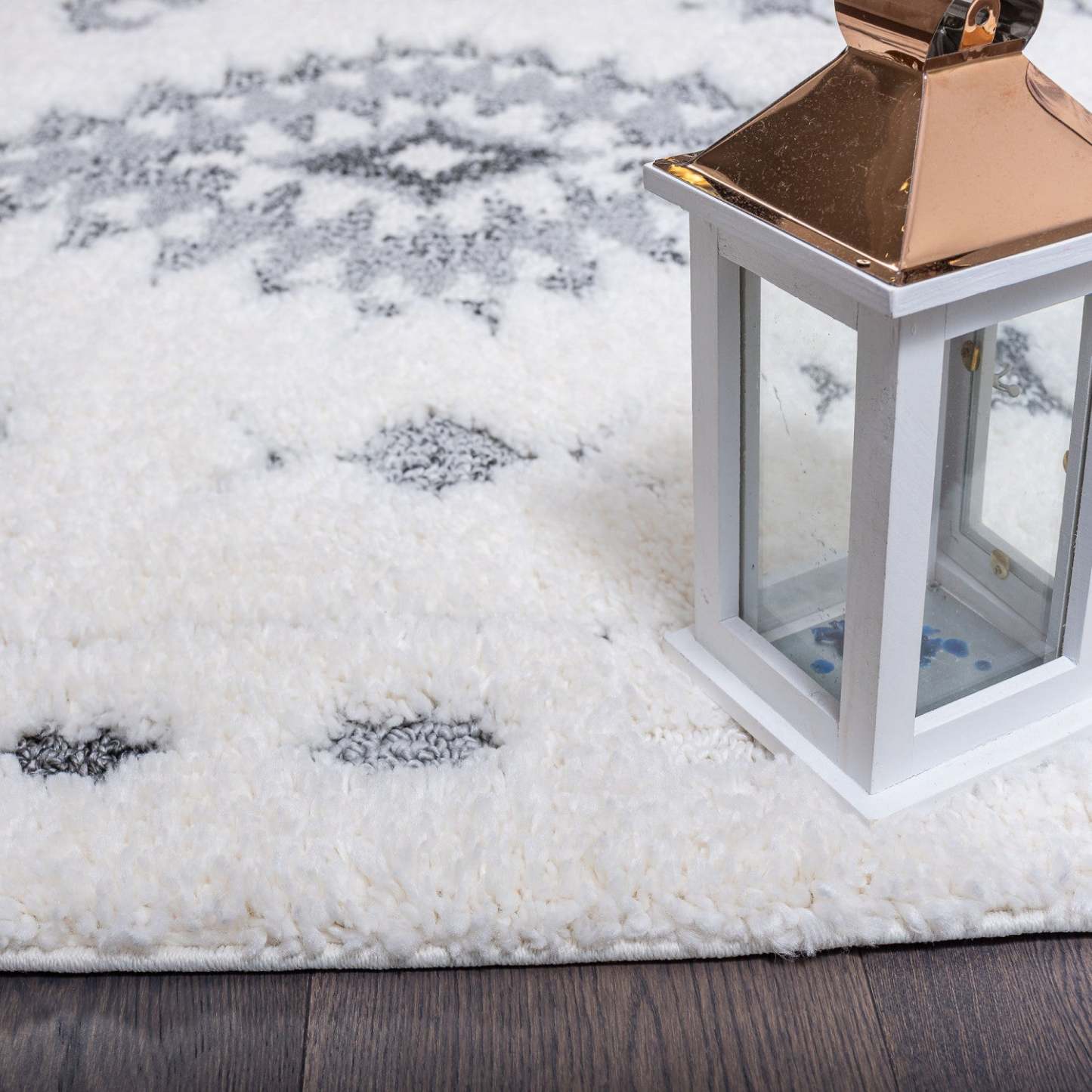 Tapis Lola Diamond Gris 4x6 | Carpette Lola Diamond grise 4 x 6 | D80G160U