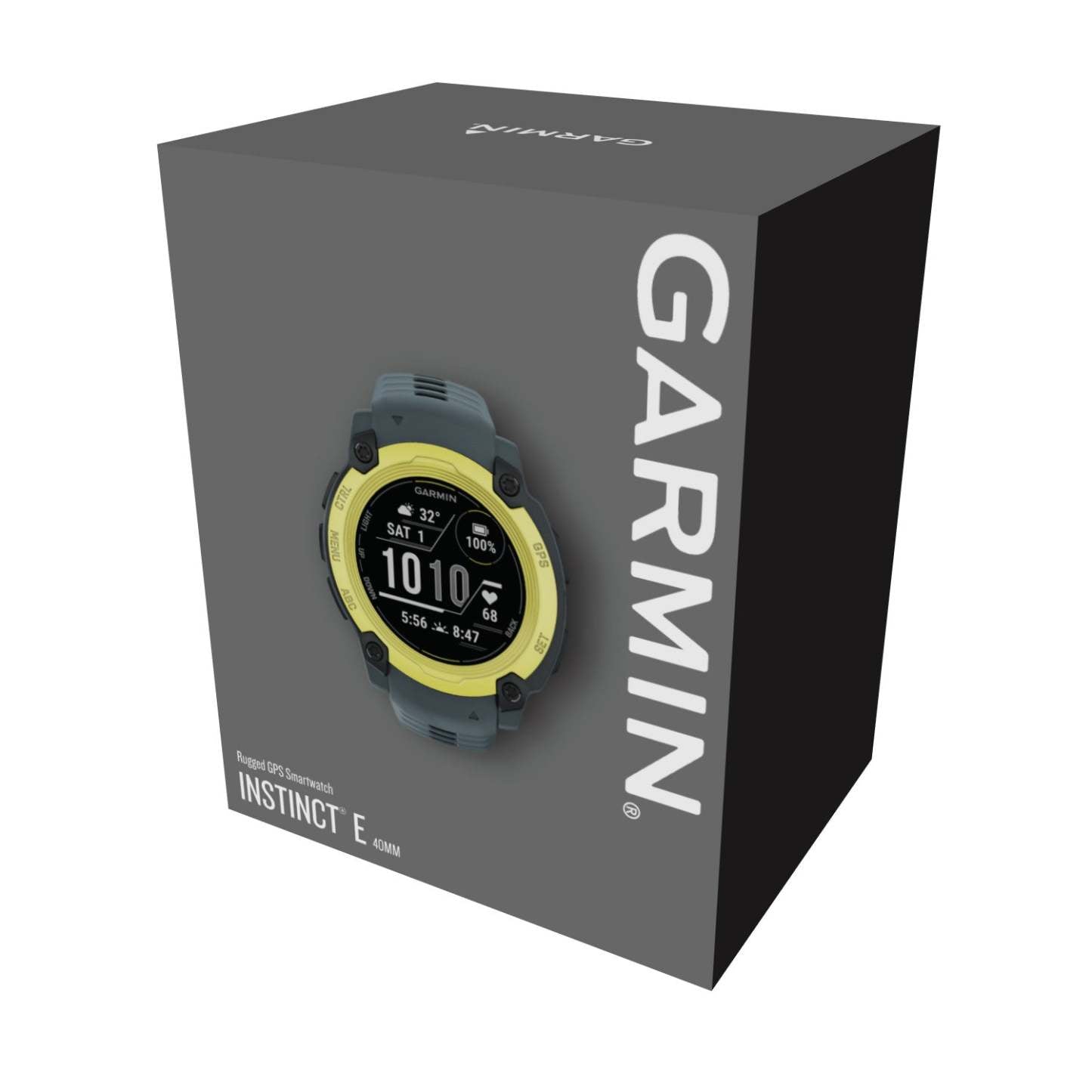 Garmin Instinct E Supertough Montre Connectée 40 Mm - Spécification Militaire 810, Gps, Boussole, Altimètre Barométrique