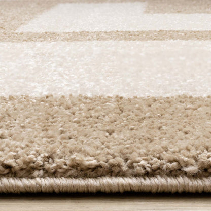 Tapis Hampton Cream Beige à formes géométriques - 7'10 x 10'10|Carpette Hampton crème et beige à motif géométrique - 7 pi 10 po x 10 pi 10 po