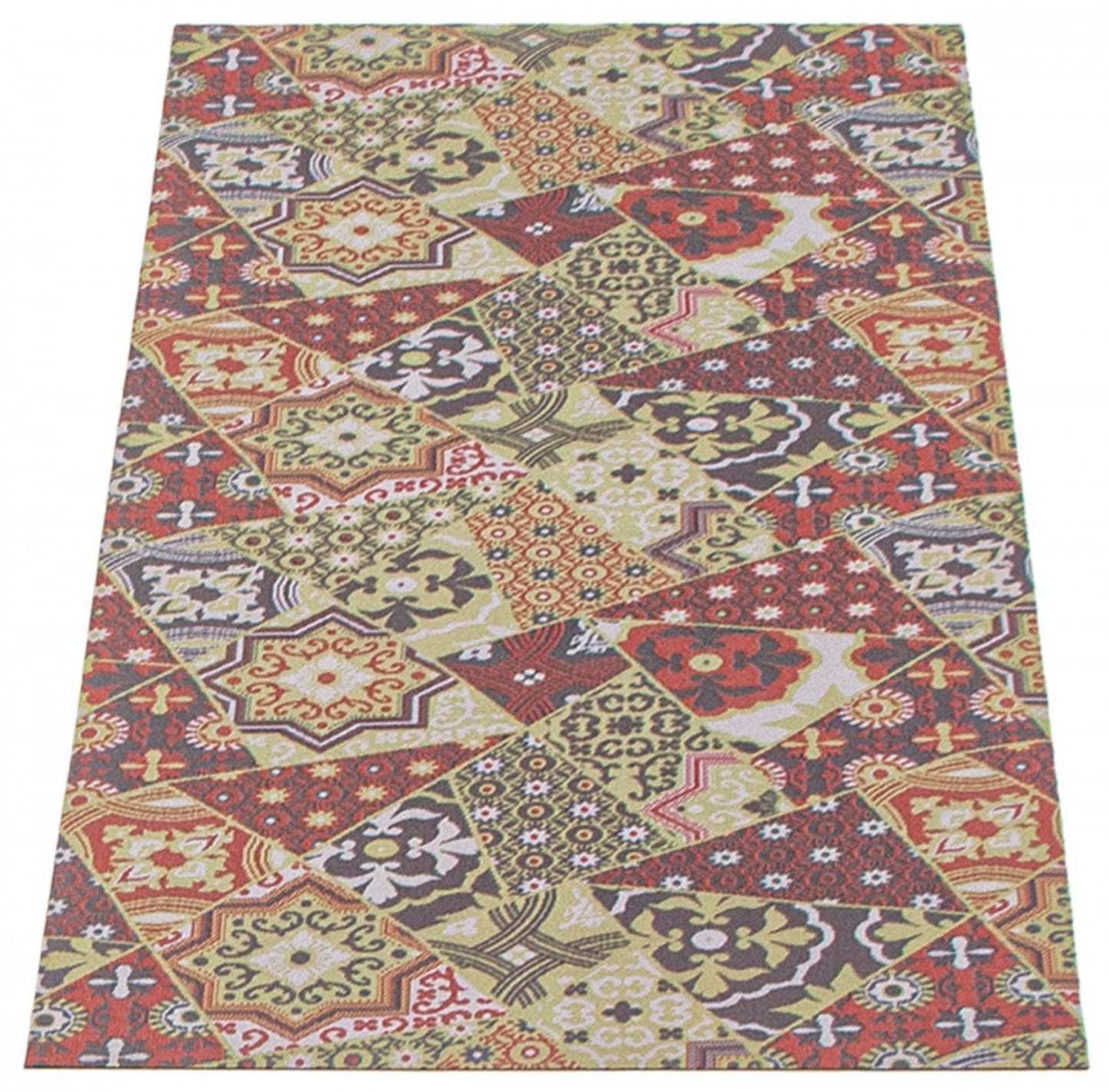 Bellezza Rouge / Vert 2'2 x 5'0 Tapis d'aire|Carpette Bellezza rougevert 2 pi 2 po x 5 pi 0 po|D21FCXGD