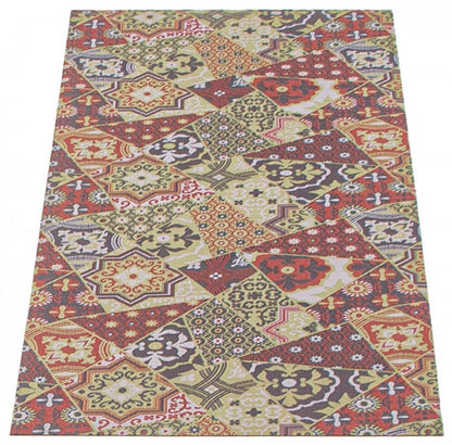 Bellezza Rouge / Vert 2'2 x 5'0 Tapis d'aire|Carpette Bellezza rougevert 2 pi 2 po x 5 pi 0 po|D21FCXGD