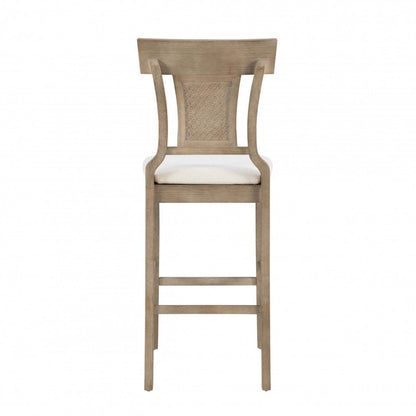 Tabouret de bar en tissu Rylan - Naturel|Tabouret de bar Rylan en tissu - naturel