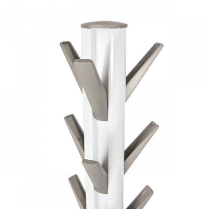 Umbra Modern Wood Flapper Coat Rack - Blanc|Portemanteau moderne Flapper de Umbra en bois - blanc
