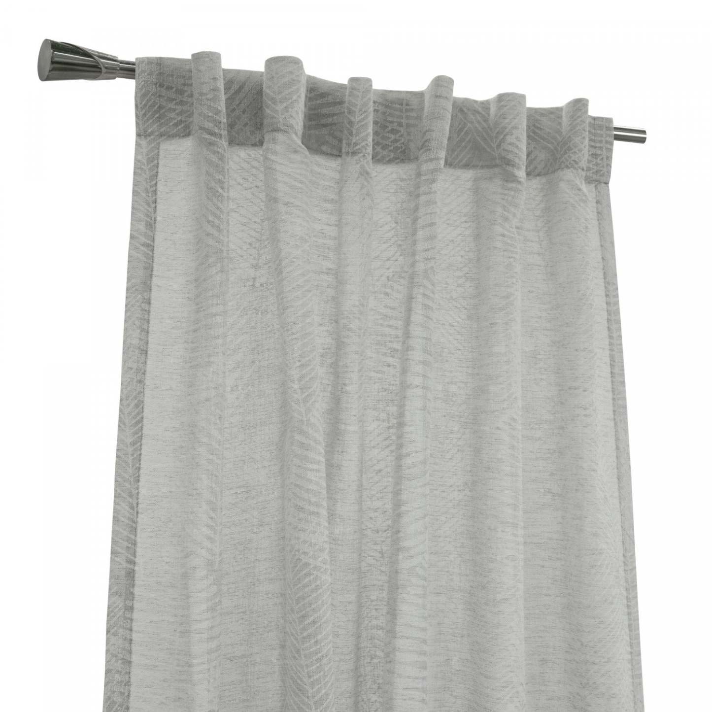 Habitat Trenton Grey Light Filtering Dual Header Curtain Panel - 52 x 84|Panneau de rideau filtrant la lumière Trenton gris à double têtes d'Habitat - 52 x 84