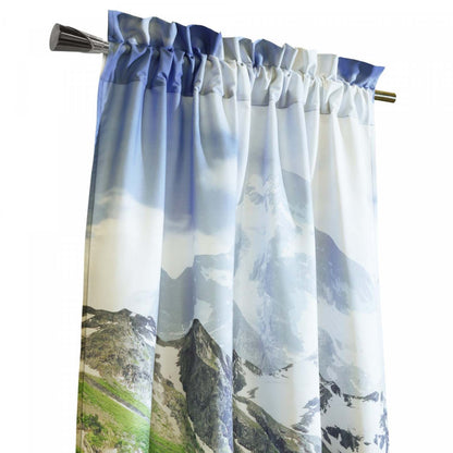Habitat Landscape Light Filtering Pole Top Curtain Panel Paire - 37 x 84|Paire de panneaux de rideau filtrant la lumière passe-tringle Paysage d'Habitat - 37 x 84