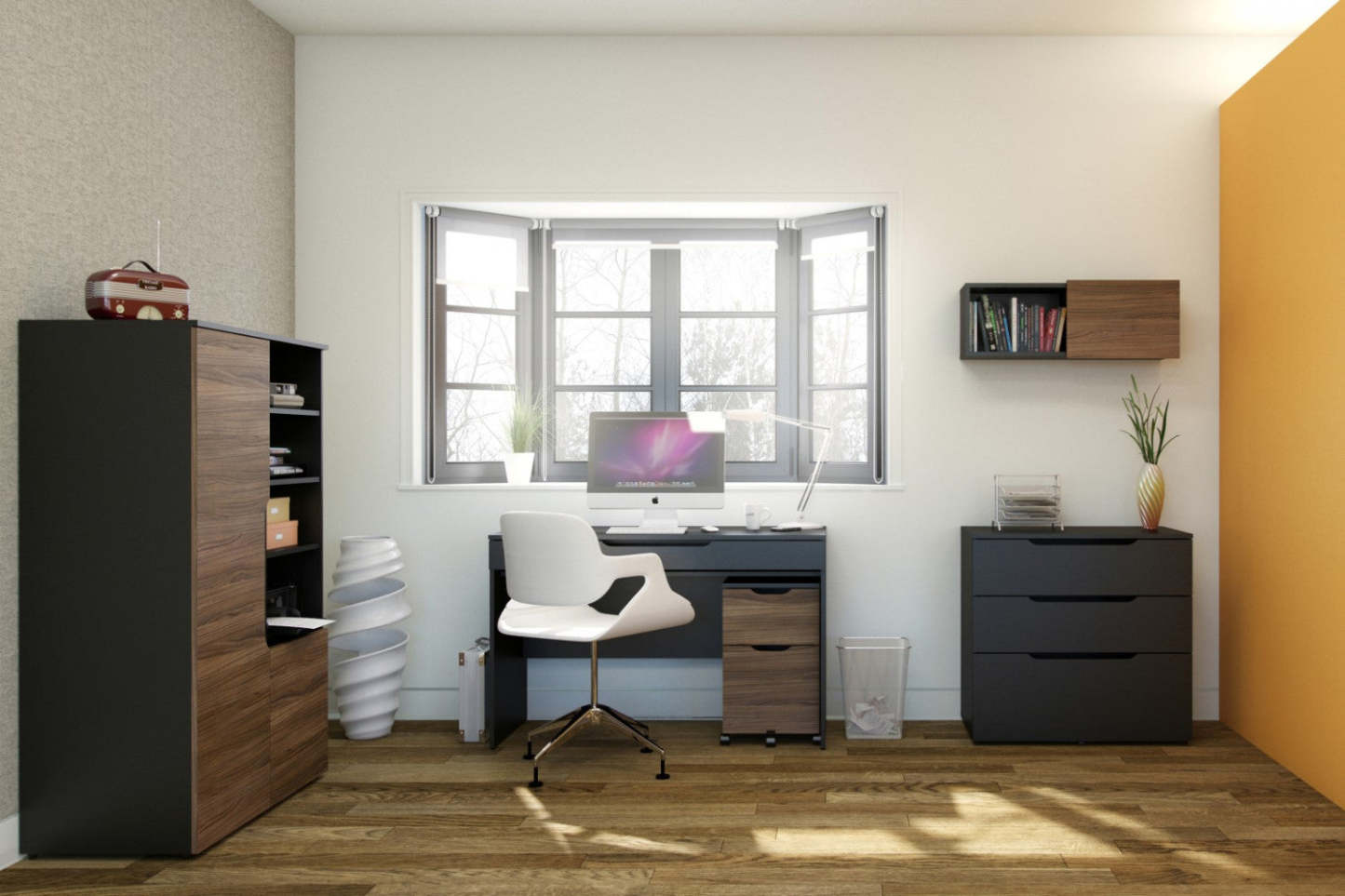 Classeur Nordika - Noir | Classe Nordika - noir | D08H7TQZ