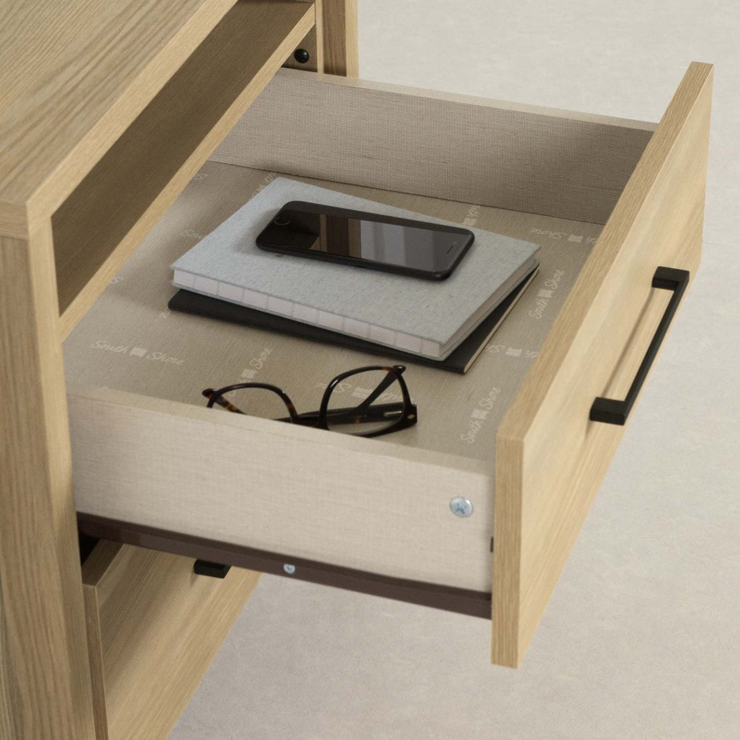 Gravity 2-Drawer Nightstand - Frêne naturel|Table de nuit Gravity à 2 tiroirs - frêne naturel