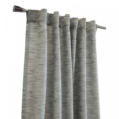 Habitat Odessa Grey Light Filtering Dual Header Curtain Panel - 52 x 108|Panneau de rideau filtrant la lumière Odessa gris à double têtes d’Habitat - 52 x 108