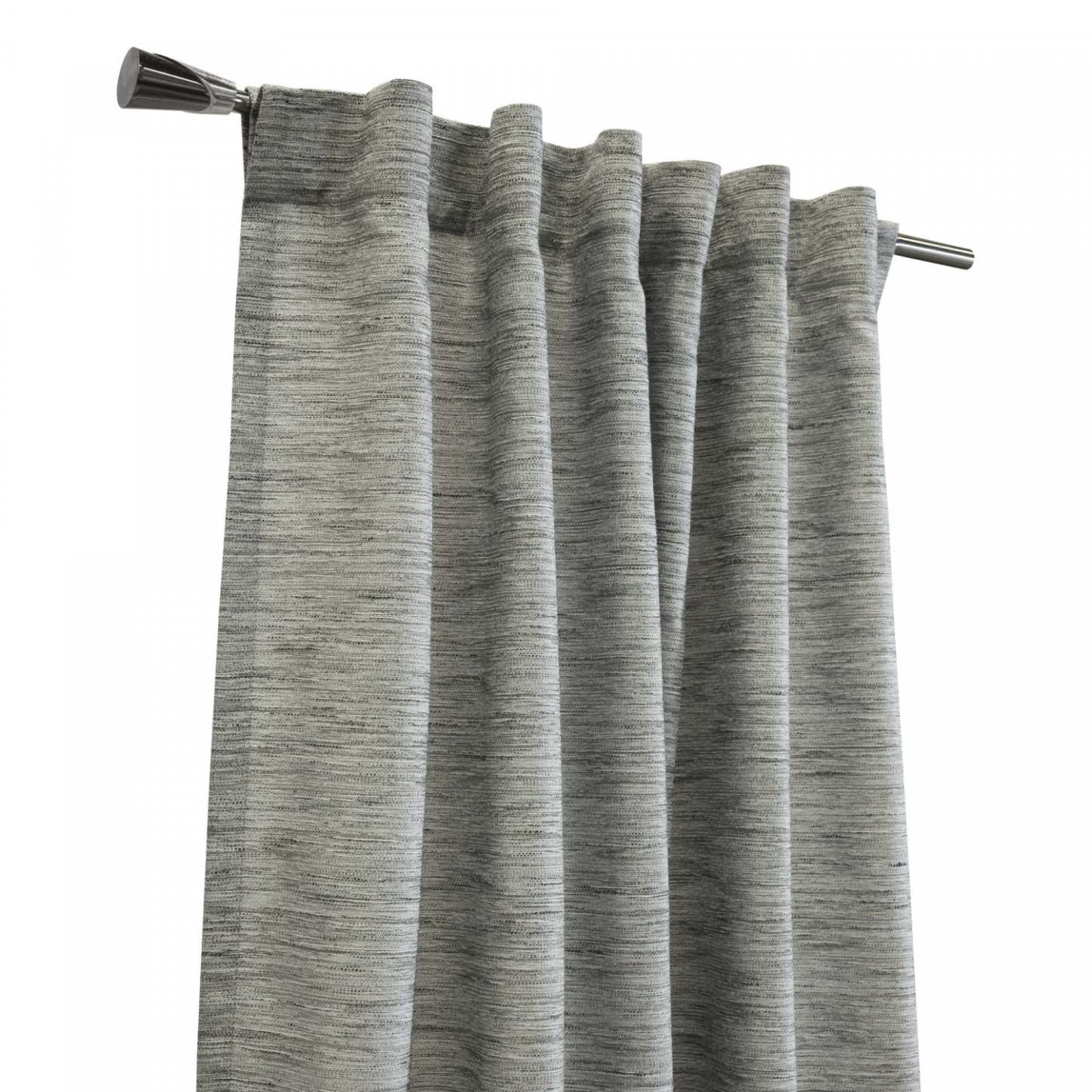 Habitat Odessa Grey Light Filtering Dual Header Curtain Panel - 52 x 95|Panneau de rideau filtrant la lumière Odessa gris à double têtes d’Habitat - 52 x 95