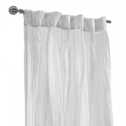 Panneau de rideau transparent Paloma abricot à double têtes d'Habitat - 52 x 95