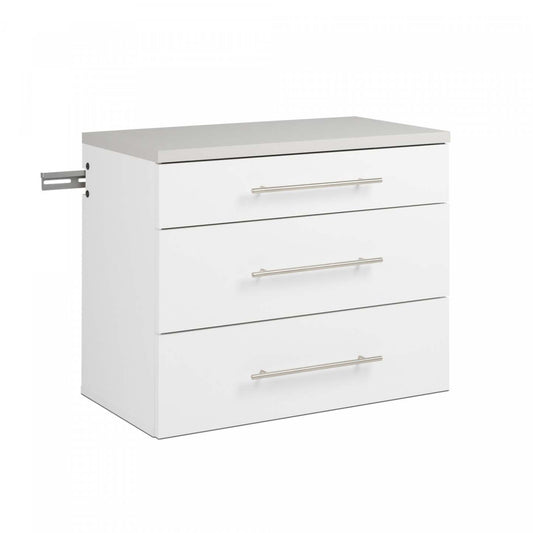 Hangups 3-Drawer Base Storage Cabinet - Blanc|Armoire de plancher HangUps à 3 tiroirs avec rangement - blanc