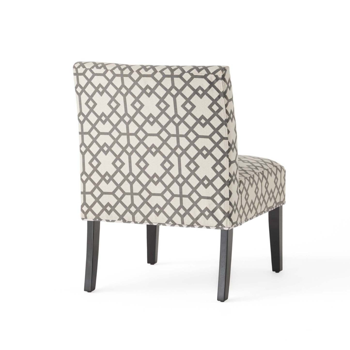 Oliver, ensemble de 2 chaises d'appoint en tissu d'apparence lin avec pieds en bois d'hévéa, gris et ivoire | Lot De 2 Fauteuils D'appoint Oliver En Tissu aspect lin Avec Pieds En Bois D'hévéa - Gris Et Ivoire