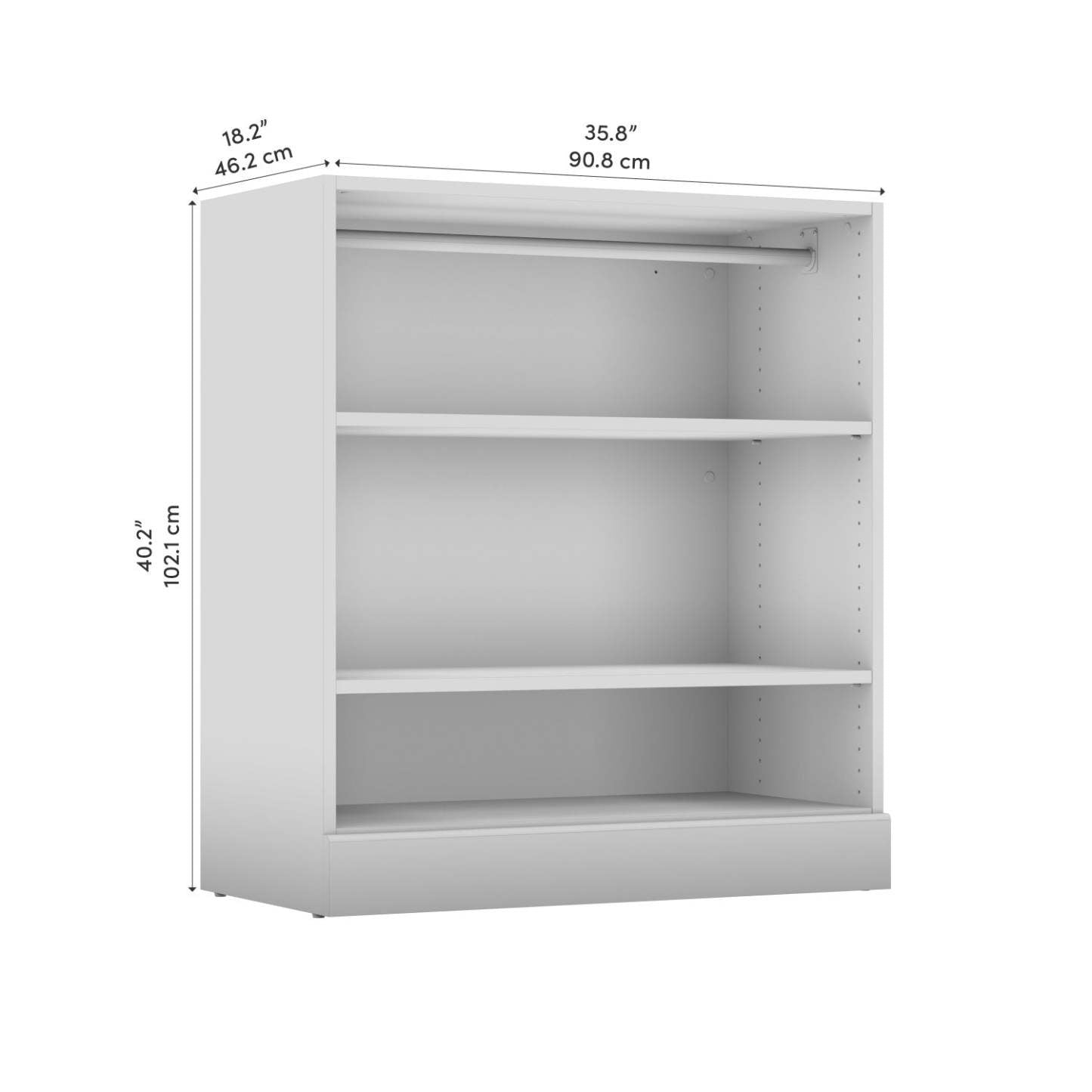 Bestar Versatile 36 W Small Closet Organizer - White|Petit organisateur de garde-robe Versatile de Bestar de 36 po (L) - blanc