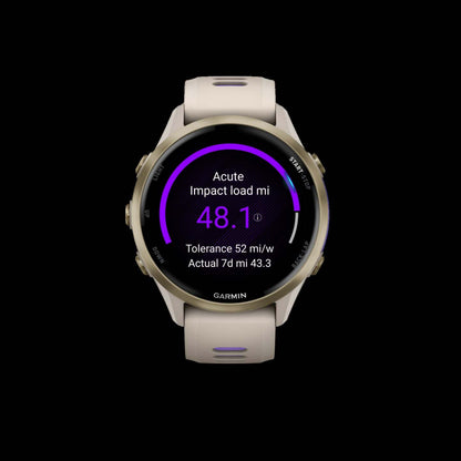 Garmin Forerunner 970 Montre Intelligente 47mm, Amoled, Titane Or Doux, Gris Français/indigo, Suivi de Course GPS, Batterie de 15 jours