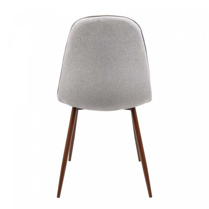 LumiSource Pebble Grey Fabric Mid-Century Modern Dining Accent Chair - Set of 2|Chaise d’appoint de salle à manger moderne du milieu du 20e siècle Pebble en tissu gris - ensemble de 2
