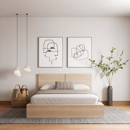 Nordika James Queen Headboard - Chêne blond naturel|Tête de lit James Nordika - chêne blond naturel