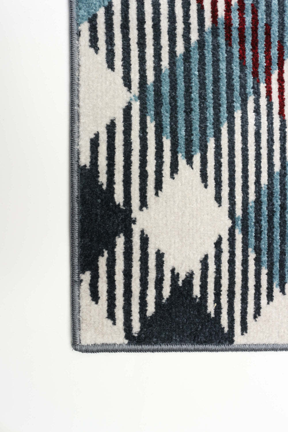 Tapis Kors bleu lavable en machine - 2'6 x 8'0|Carpette Kors bleue lavable à la machine - 2 pi 6 po x 8 pi 0 po|D86F9OFD