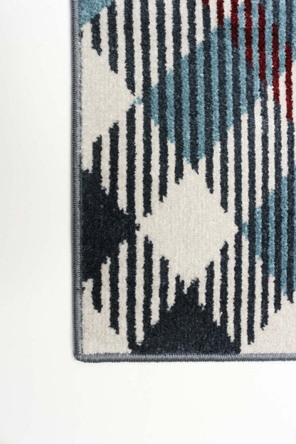 Tapis Kors bleu lavable en machine - 2'6 x 8'0|Carpette Kors bleue lavable à la machine - 2 pi 6 po x 8 pi 0 po|D86F9OFD