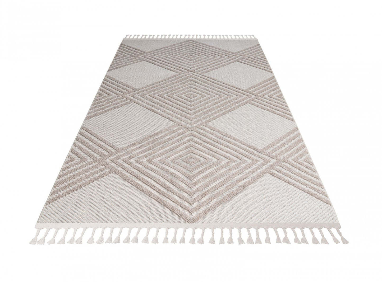Tapis intérieur/extérieur blanc Athena - 5,3 X 7,6 | Tapis Blanc D'intérieur/Extérieur Athena - 5.3 X 7.6