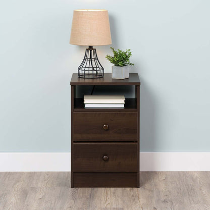 Astrid 2-Drawer Nightstand - Espresso|Table de nuit Astrid à 2 tiroirs - expresso