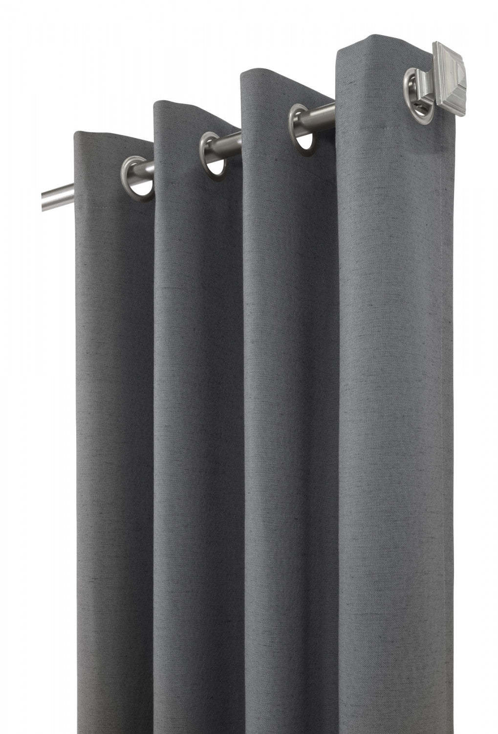 Thermaplus Suprema Charcoal Blackout Grommet Curtain Panel - 52 x 84|Panneau de rideau occultant à œillets Suprema noir charbon de Thermaplus - 52 x 84