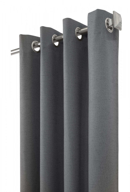 Thermaplus Suprema Charcoal Blackout Grommet Curtain Panel - 52 x 84|Panneau de rideau occultant à œillets Suprema noir charbon de Thermaplus - 52 x 84